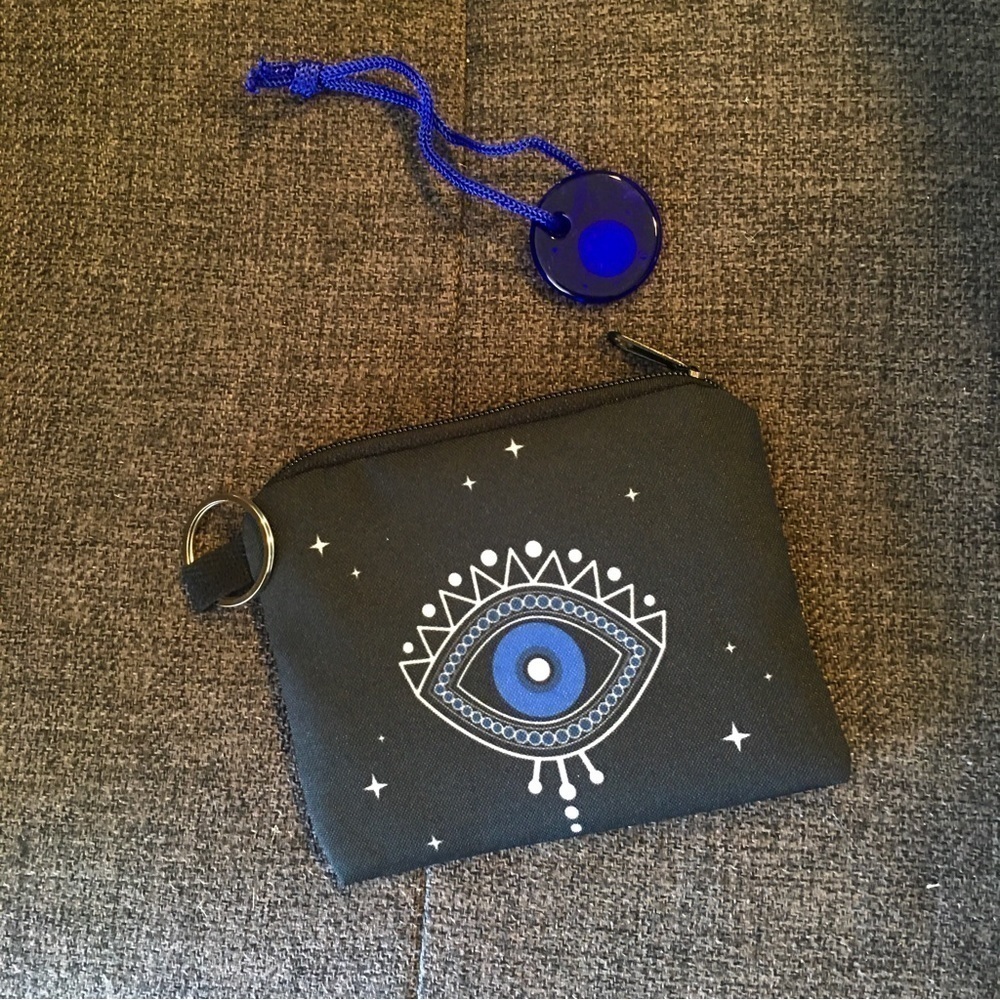 Evil Eye Bundle - Charm + Coin Purse (BLACK, BLUE EYE) - Picture 3 of 15